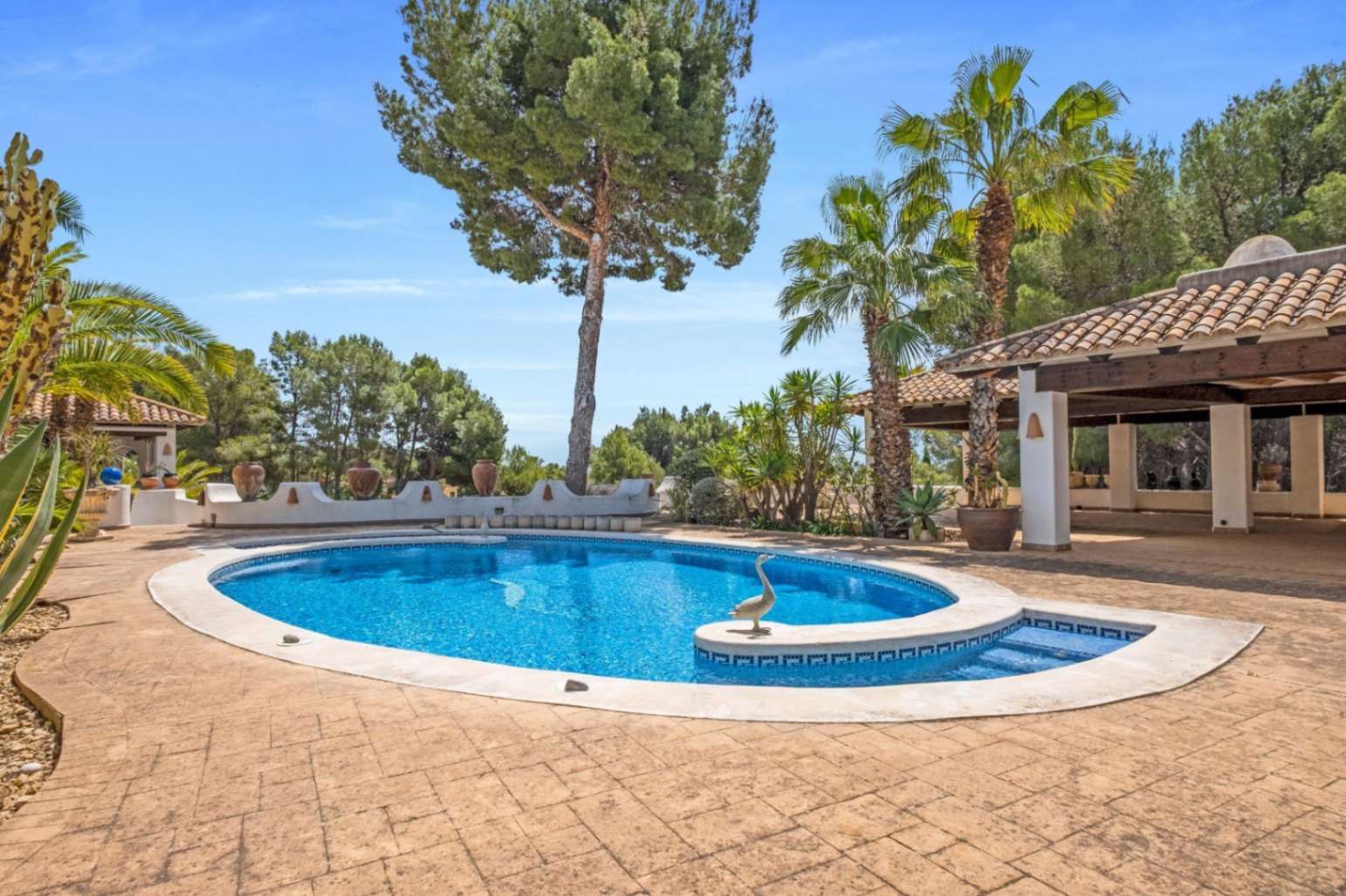 Villa mediterránea de una sola planta en la urbanización Santa Clara, Altea la Vella