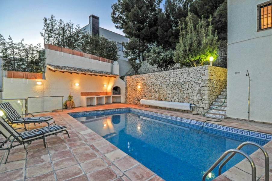 Villa individuelle avec vue panoramique sur la mer et appartement d'invités à Altea la Vella